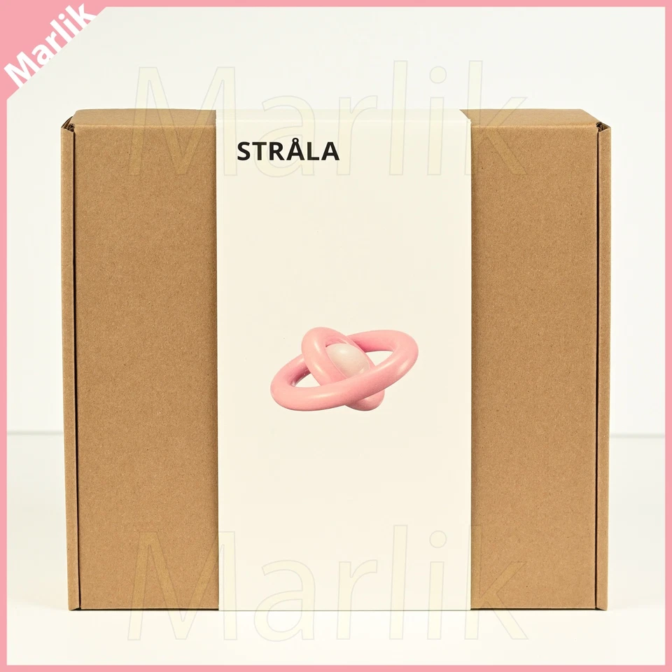 Abajur de mesa Gustaf Westman X Ikea STRALA LED rosa, plástico/operado por bateria, novo - Imagem 2 de 4