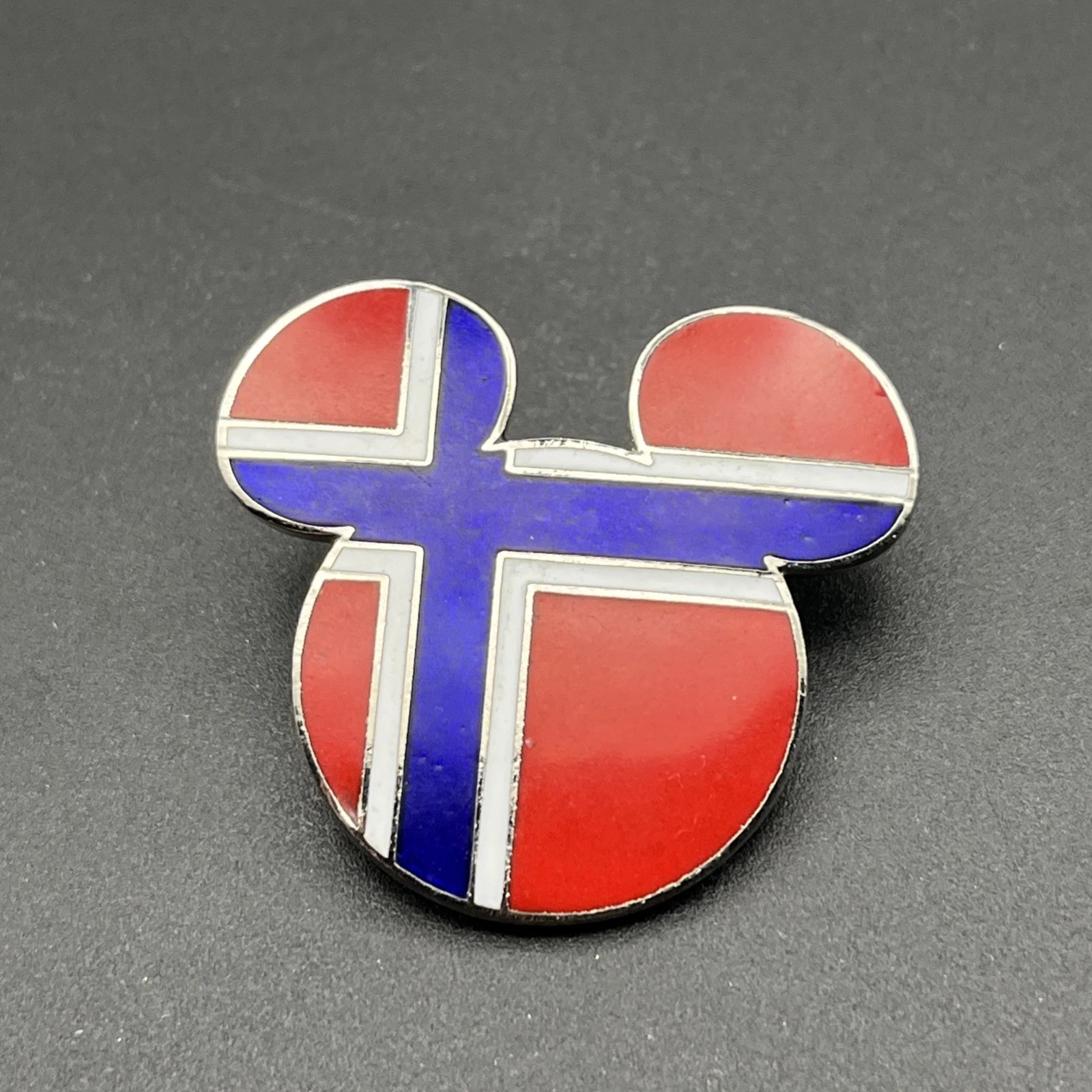 2008 Norway EPCOT World Showcase Pin Disney Mickey Head Ears HTF Norwegian Flag