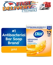 Dial Complete Antibacterial Deodorant Bar Soap, Gold, 4 oz, 12 Bars