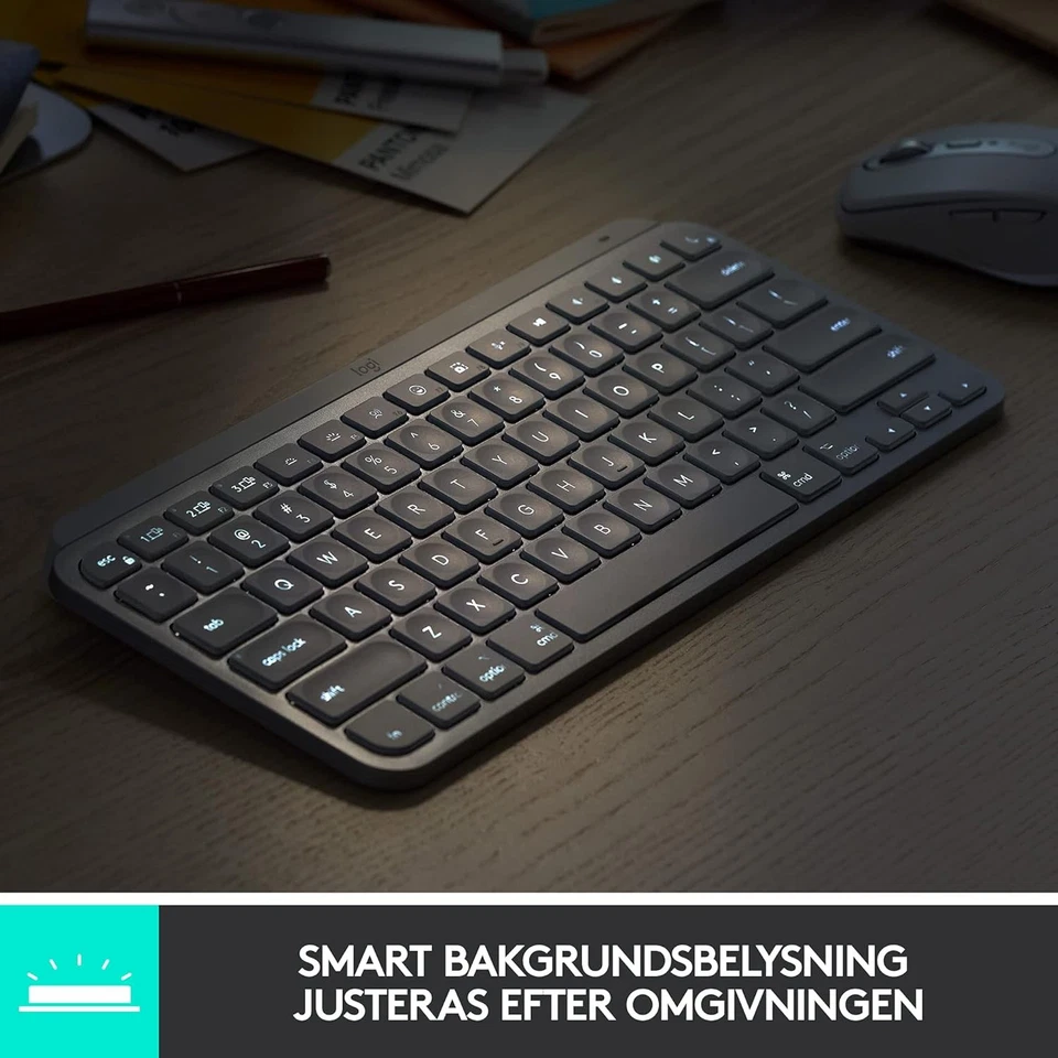 Logitech - MX Keys Mini Minimalist Wireless Illuminated Keyboard - Nordic Layout - Photo 4/4