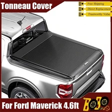 4.6FT Retractable Truck Bed Tonneau Cover For 2022-2025 Ford Maverick Aluminum