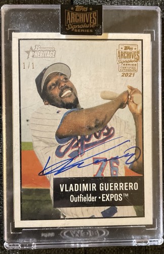 2021 Topps Archives Signature Series Vladimir Guerrero #70 1/1 On Card Auto