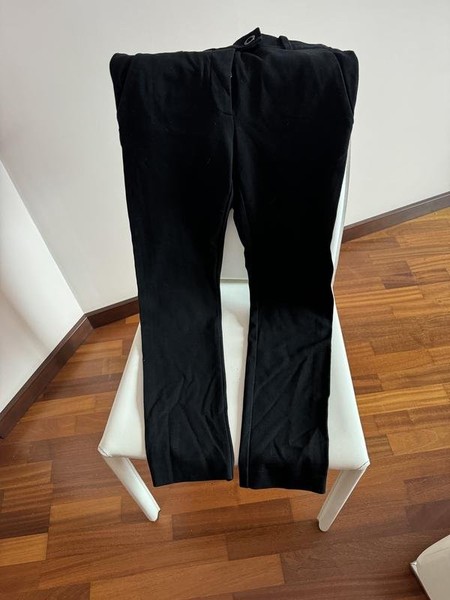 Women Pinko Trousers Black Knit 34