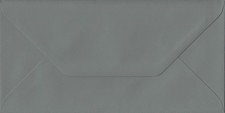 Vintage Grey 110mm x 220mm Gummed 120gsm Luxury DL Coloured Grey Envelopes