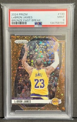 2024-25 Panini Prizm LeBron James Bronze Fast Break /20 #130 PSA 9 *POP 4*