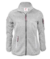 NWT Canada Weather Gear Women's S Fleece Climb Jacket Heather Oatmeal Grey NEW
