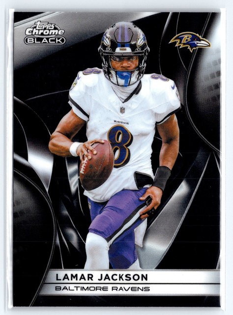 2025 Topps Chrome Black Lamar Jackson Baltimore Ravens