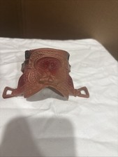 Brown Rubbery Saddle For Toy Horse Collectible Western Design