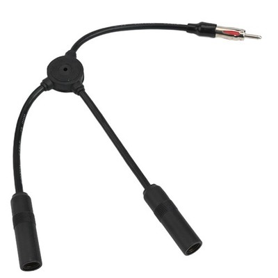 Auto Audio Antennen Adapter 1 auf 2 Splitter mit Aluminiumgeh?use und ABS Basis