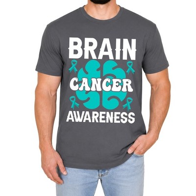 Brain Cancer Awareness Herren T-Shirt türkis Band Charity Hoffnung Unterstützung Geschenk