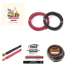 4 Gauge Extra Flexible Welding Cable 600 Volt 25 Feet Each Black Red