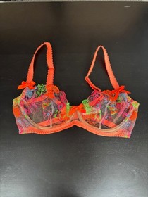Agent Provocateur Zuri Orange Green Blue Bra 34D