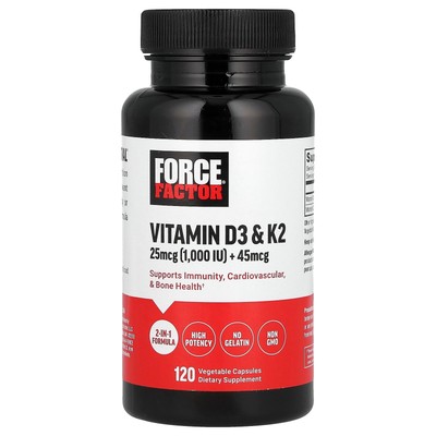 Vitamin D3 & K2 , 120 Vegetable Capsules