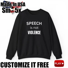 Long Sleeve SweatShirt Gilden SPEECH is not VIOLENCE C1.0