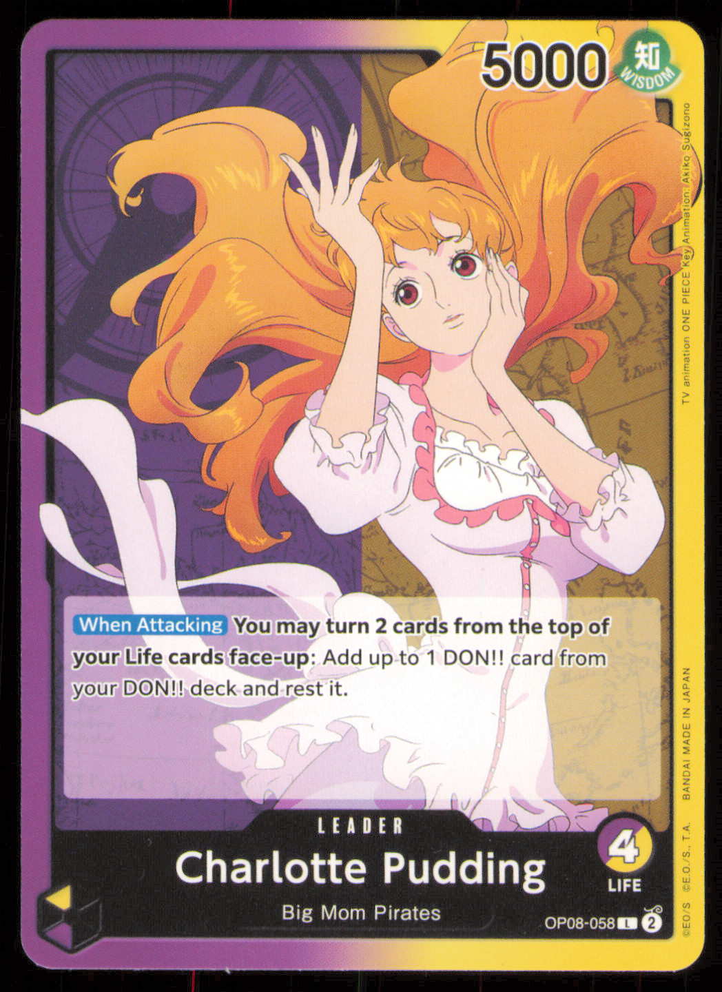 Charlotte Pudding - Two Legends - OP08 058 - Leader NM
