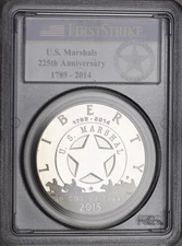2015-P $1 United States Marshal’s Service 225 Anniversary PCGSPR69DCAM First STK