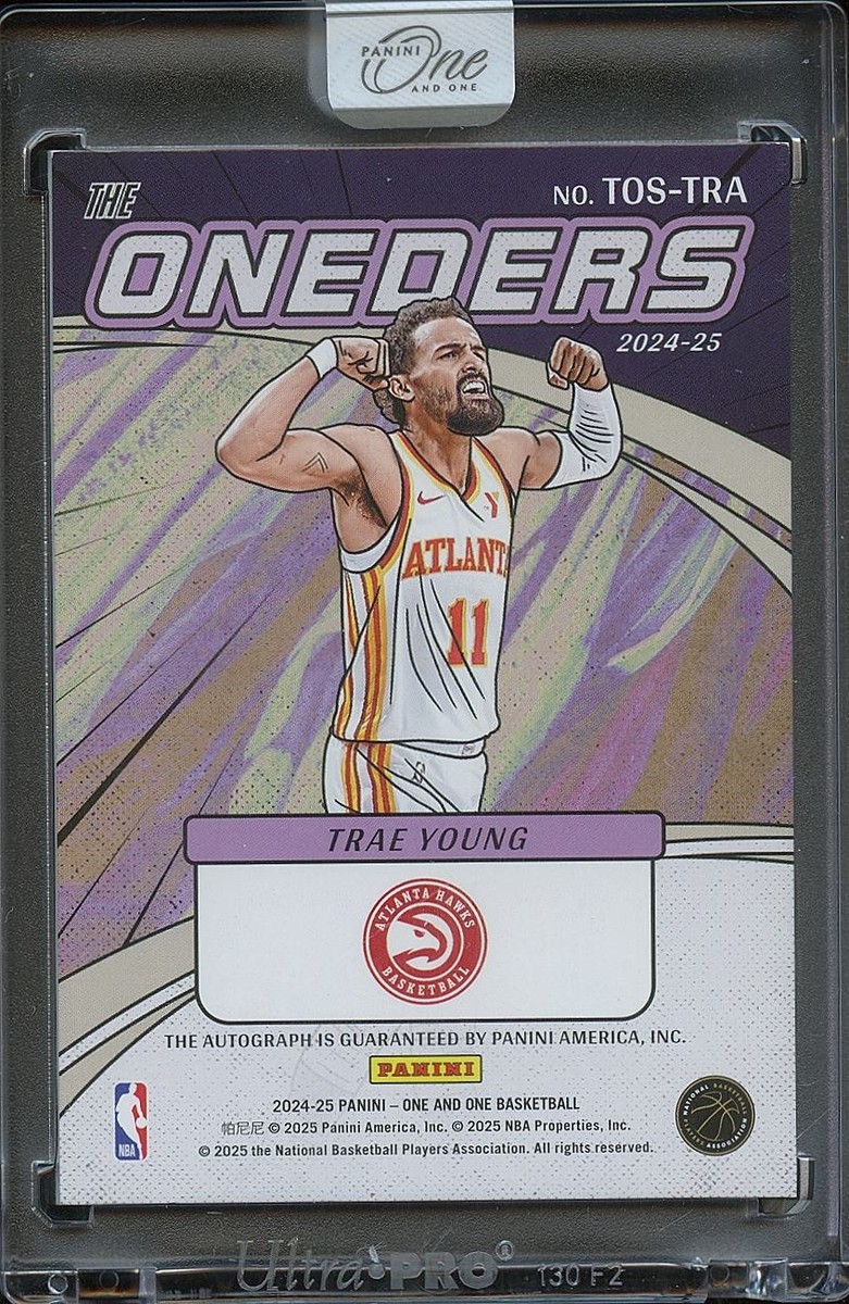 Trae Young 2024-25 Panini One Oneders On Card Auto Autograph