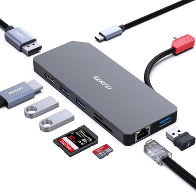 BENFEI 9in1 USB C MST Laptop Docking Station, USB-C Hub with USB-C to HDMI.....