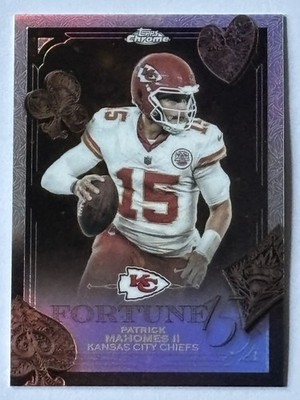 Patrick Mahomes Fortune 15 Insert Refractor #F15-6 2025 Topps