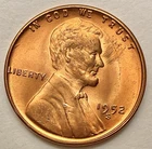 1952-S  Choice Uncirculated BU Red RD - Lincoln Wheat Cent  ~ B860