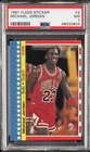 1987 FLEER STICKER #2 MICHAEL JORDAN PSA 7