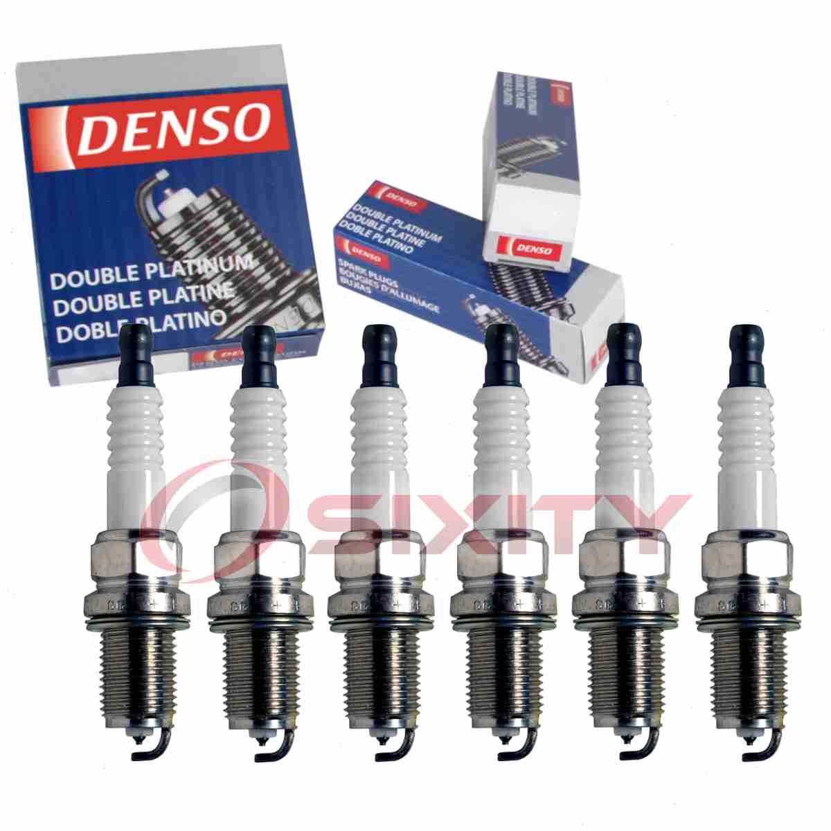6 pc Denso Platinum Long Life Spark Plugs for 1992-1993 Dodge W150 3.9L V6 aj