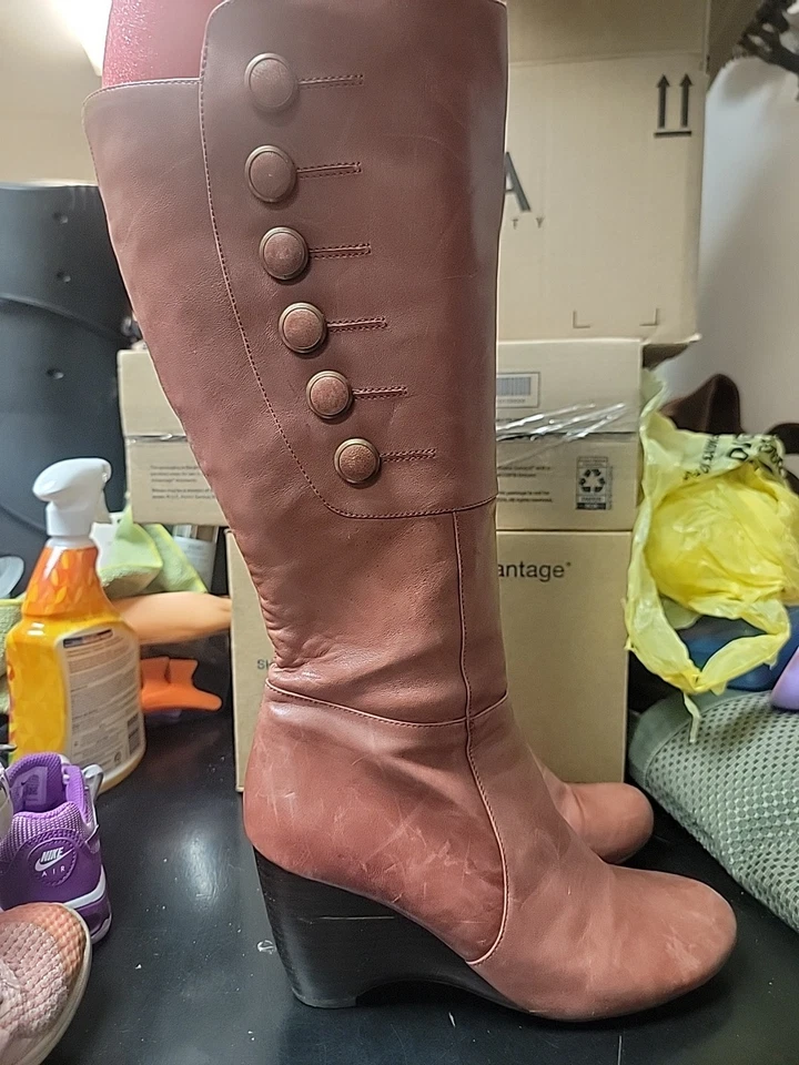 Bota alta Miz Booz Stacy Wine talla 10 Foto 2 de 4