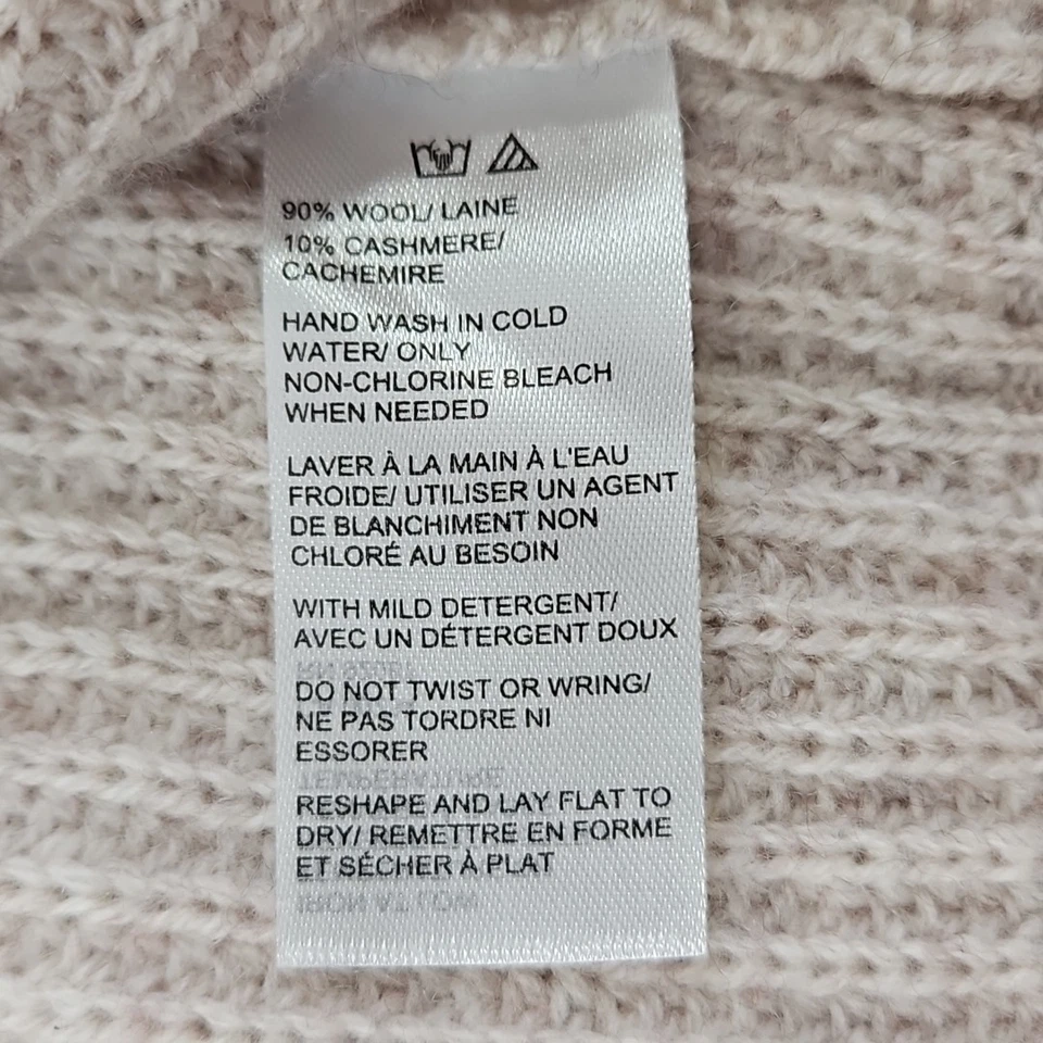 Saks Fifth Ave Para hombres Grande Cremallera Completa Suéter Lana Cachemira Suéter Taupe Usado en Excelente Condición LN Foto 3 de 4