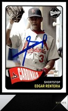 2003 Upper Deck Vintage #50 Edgar Renteria Auto Signed IP St. Louis Cardinals