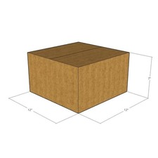 50 12x12x7 Kraft Brown Corrugated Shipping Boxes 32 ECT Single-Wall New