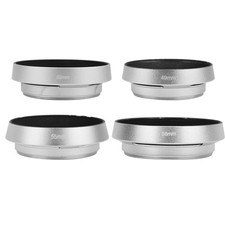 Universal Aluminium Alloy Portable Hollow Camera Bevel Lens Hood Shade Silver
