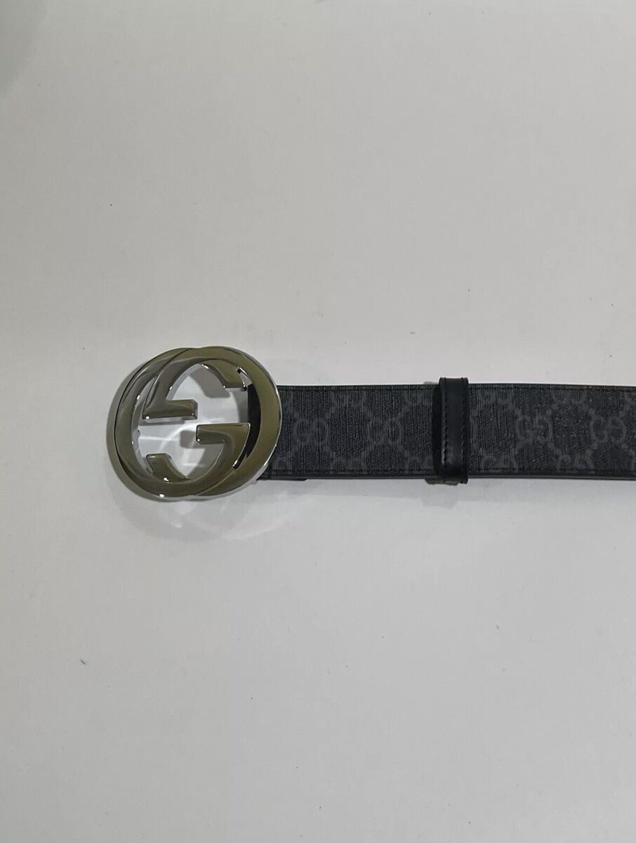 Gucci Supreme Men's Belt- Size 34-36 Black/black 411924 Gucci Supreme Men's Belt- Size 34-36 Black/black 411924