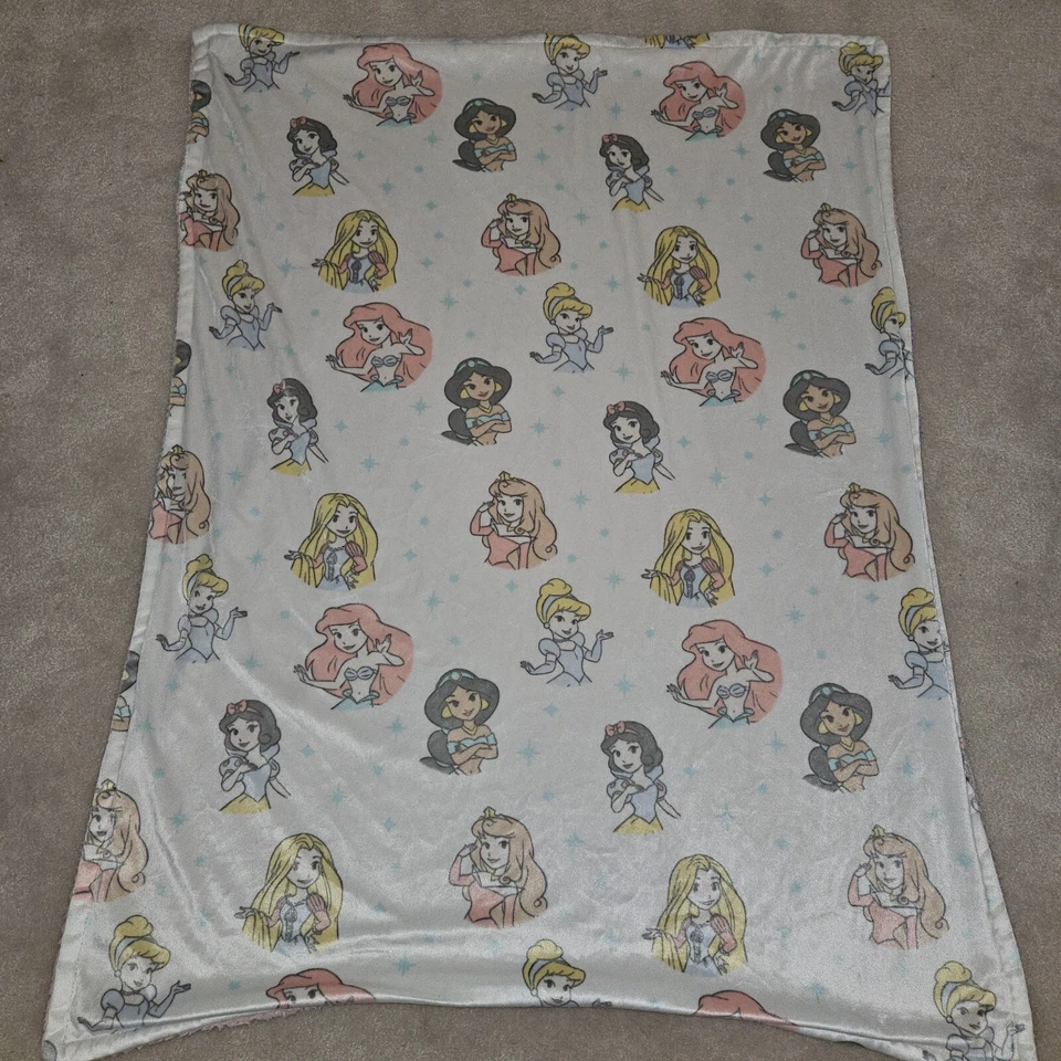 Disney Baby Princess Fleece Blanket Pink Cinderella Ariel Snow White Jasmine - Image 4 of 4