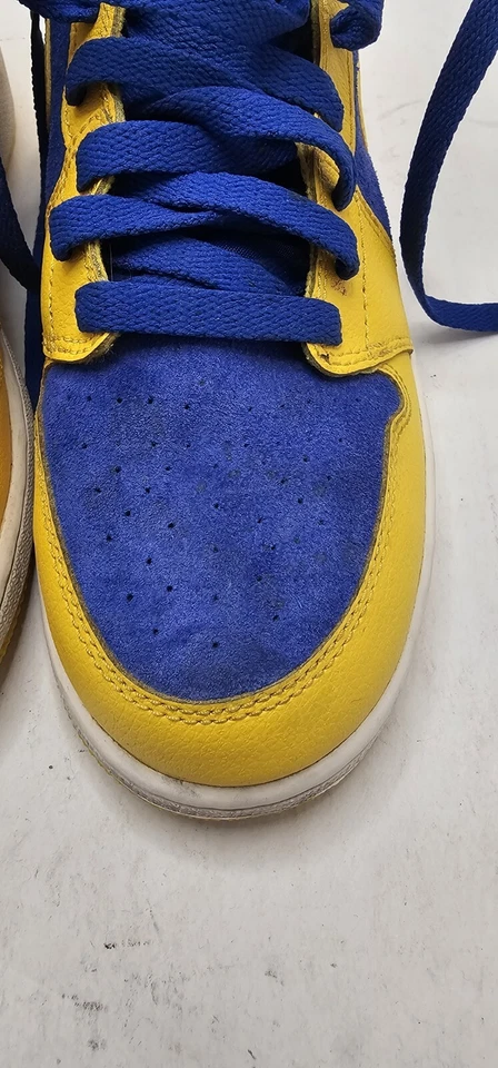  Nike Air Jordan Retro 1 Alto OG Amarillo Laney Talla 6Y Azul 2013 575441 707 (E3) Foto 4 de 4