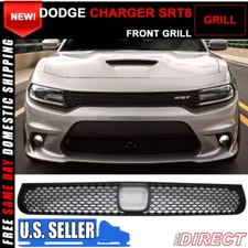 Fits 15-23 Dodge Charger Front Bumper Lower Grille Adaptive Cruise Control Black