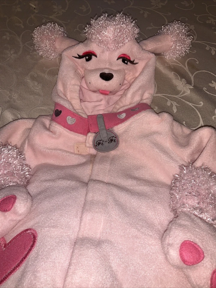 Antiguo Disfraz de Caniche Cachorro Perro Azul Marino 18-24 Meses Halloween FiFi Rosa Vellón Niña Foto 2 de 4