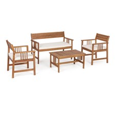 SALOTTO GIARDINO LEGNO ACACIA CUSCINI PISCINA TERRAZZO BALCONE BIZZOTTO NOEMI