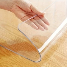 1pc ETECHMART Square Clear tablecloth, Square Table Cover Protector, 2mm Thick