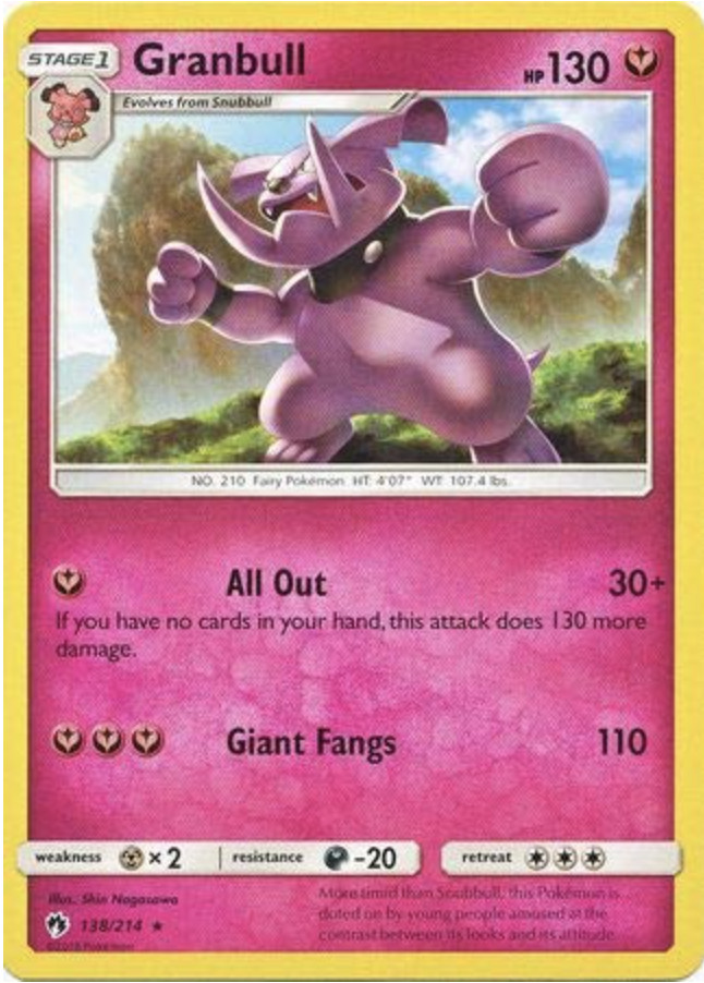 Pokemon - SM8 Lost Thunder - Granbull - 138/214 - Non Holo - NM/M