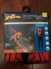 Climate Right by Cuddl Duds Boys Warm Underwear Spider-man Medium 8/10