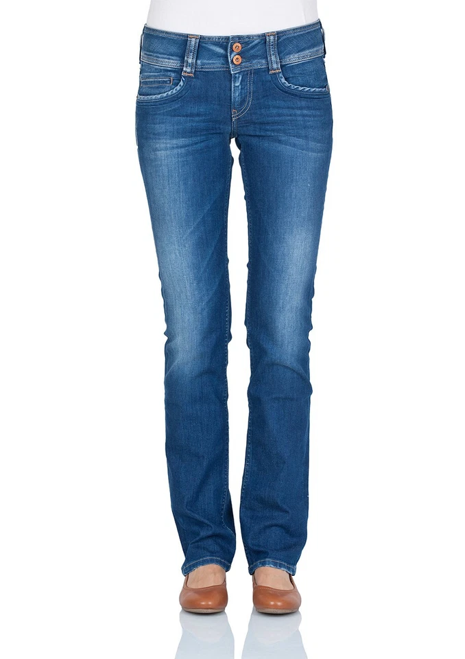Pepe Jeans Mujeres Jeans Gen - Corte Regular - Azul - Royal Dark W24-W34 Stretch - Imagen 1 de 1