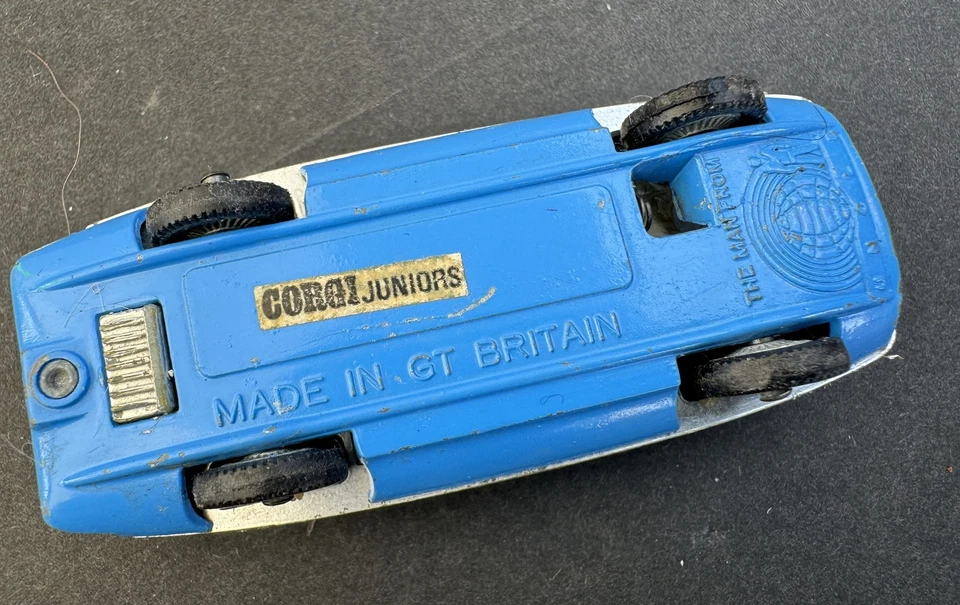 Vintage Corgi Juniors Husky The Man From Uncle Diecast Car with Occupants Blue - Image 3 of 4