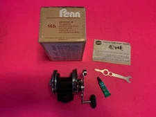 VINTAGE CUSTOM PENN SQUIDDER JR. NO. 146 + NEWELL PARTS THE BOX PENN WRENCH MORE