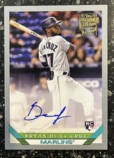 2022 Topps Archives Fan Favorites Auto Bryan De La Cruz /99 Rookie Silver RC