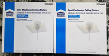 Project Source 1-Light White LED Semi-Flush mount light 2 Pack