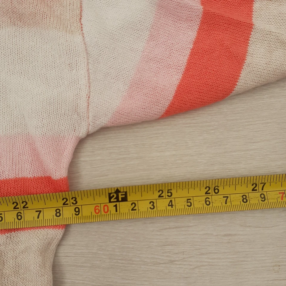 M&S Fine Knit Pullover Jumper Size 18 Multi Striped Stretch Long Sleeve Casual - Image 4 of 4