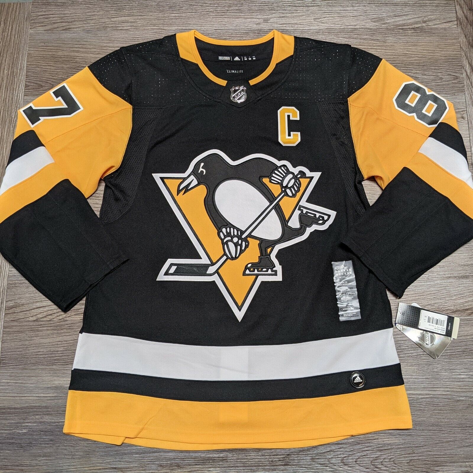 Adidas Pittsburgh Penguins Authentic Climalite NHL Jersey - Home