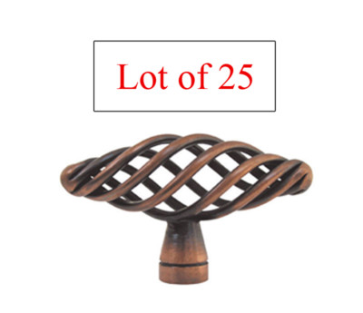 25 Antique Copper Birdcage Kitchen Cabinet Knob 60MM free shipping