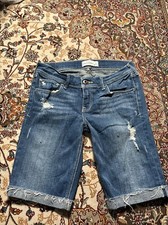 Abercrombie Fitch Shorts Kids 16 Blue Distressed Marks