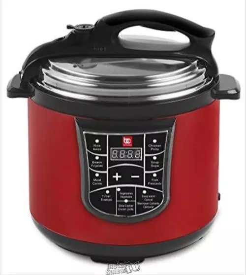 Bene Casa 900W 8L Electric Pressure Cooker Red, easy to use digital  controls, multi-function pressure cooker, built in automatic cooking  programs 